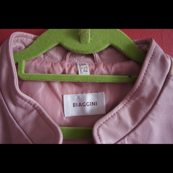 Biaggini | Jackets & Coats | Biaggini Italian Leather Pink Jacket With ...